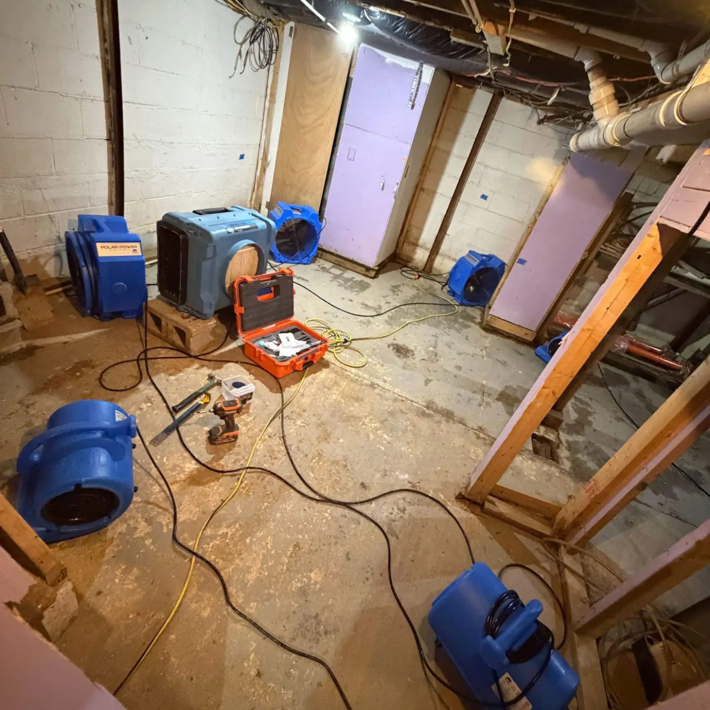 IICRC certified drying setup in Monroe County, IN